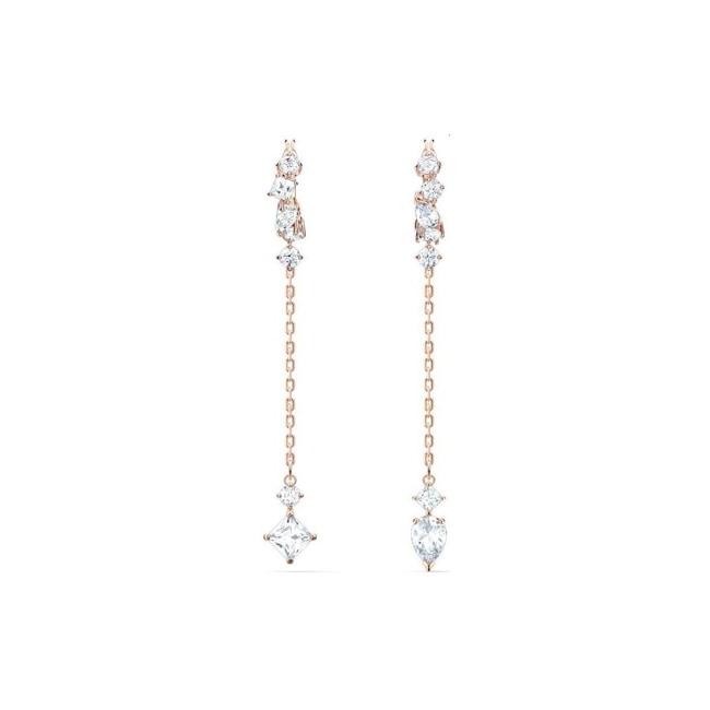 Swarovski Attract earring, white, pink gold plated - 5563118