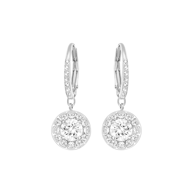 Swarovski Attract Round Ohrringe, weiss, rhodiniert - 5142721