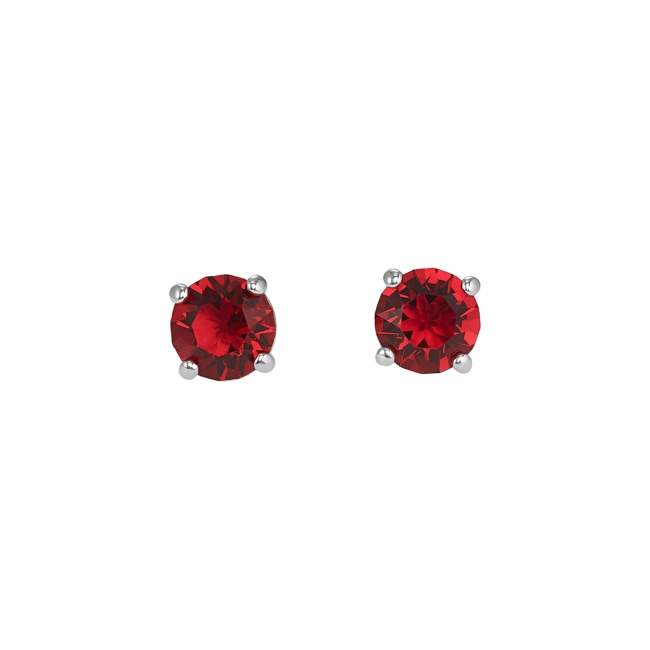 Swarovski Attract Round earring, red, rhodium plated - 5493979