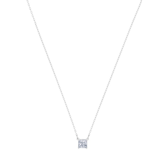 Swarovski Attract Square Halskette, weiss, rhodiniert Swarovski Attract Square Halskette, weiss, rhodiniert - 5510696