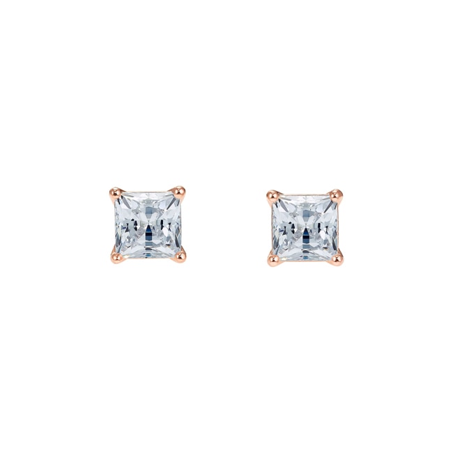 Swarovski Attract Square Ohrstecker, weiss, rosé vergoldet - 5509935
