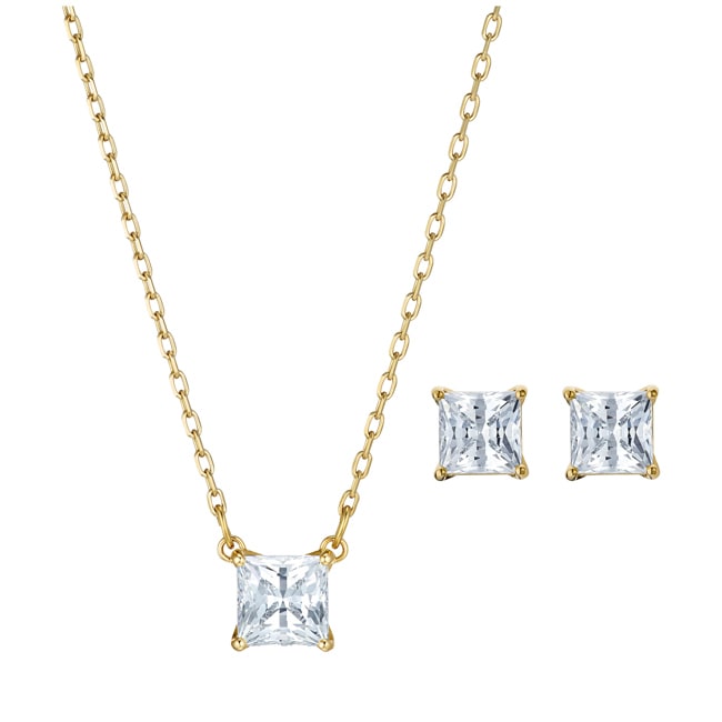 Swarovski Attract Square Set | necklace with earring - 5510683