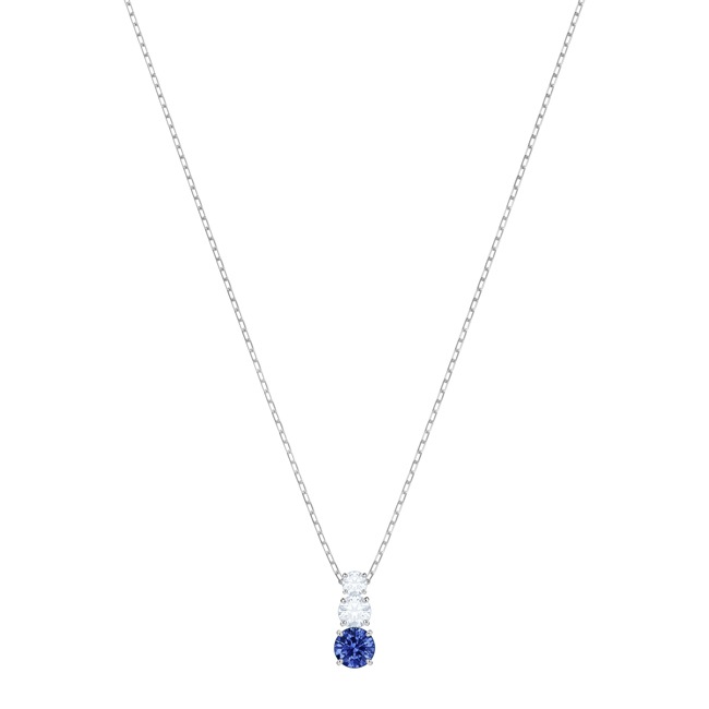 Swarovski Collier Attract Trilogy, bleu, métal rhodié - 5416156