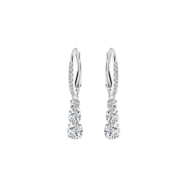 Swarovski Boucles d'oreilles Attract Trilogy, blanc, métal rhodié - 5416155