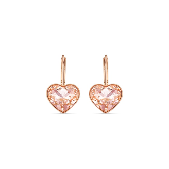 Swarovski Boucles d'oreilles Bella Heart, métal doré rose - 5515192