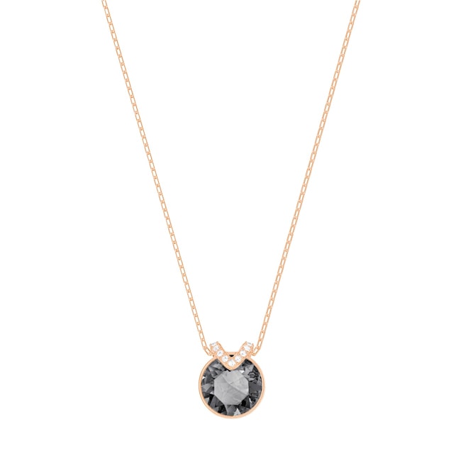 Swarovski Bella V necklace, black, pink gold plated - 5528552
