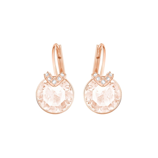 Swarovski Bella V earrings, pink, pink gold plated - 5299318
