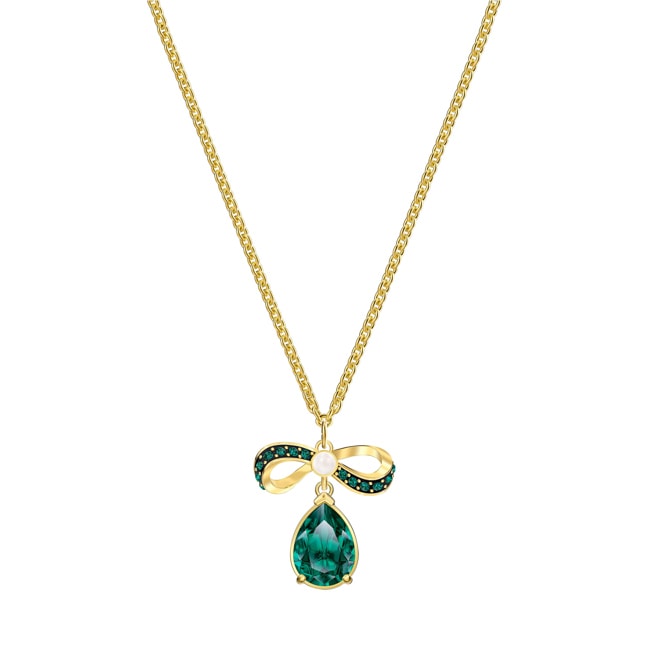 Swarovski Black Baroque Halskette, grün, vergoldet - 5490974