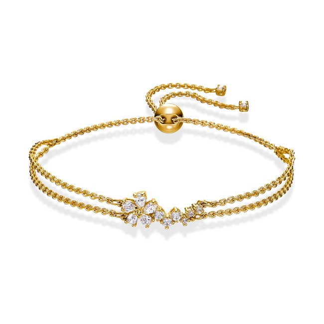 Swarovski Bracelet Botanical, blanc, métal doré - 5535790