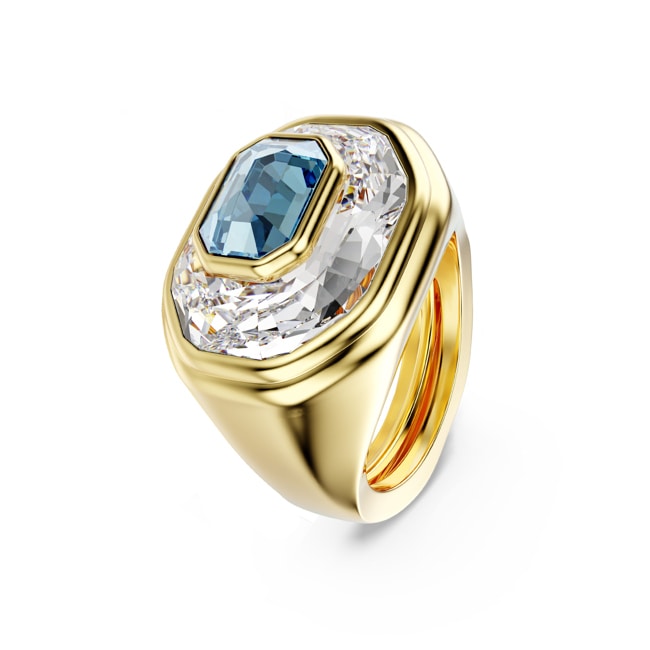 Swarovski Chroma Cocktailring Octagon Blue gold-plated - M5710521
