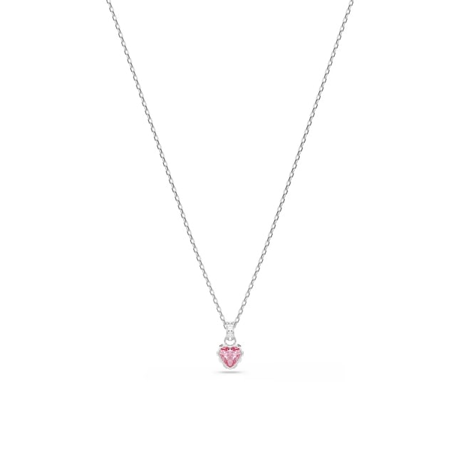 Swarovski Chroma Necklace Heart Pink Rhodium plated - 5757789