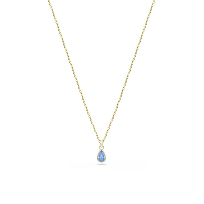 Swarovski Chroma Collier Tropfen Blau vergoldet - 5757786