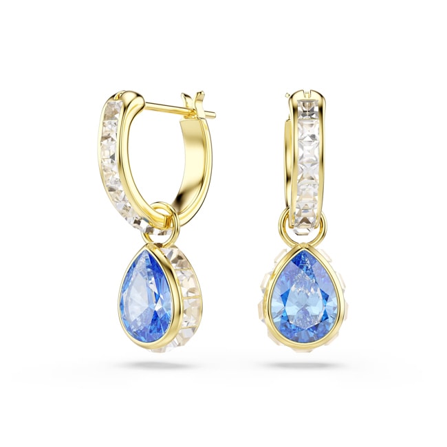 Swarovski Chroma Drop-Ohrhänger Tropfen Blau vergoldet - 5757815