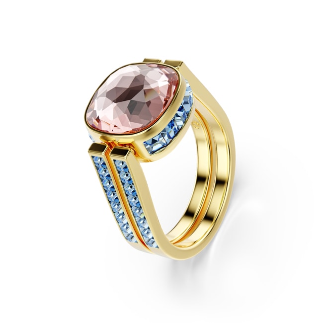 Swarovski Bague Chroma Twist Coussin Plaqué or - M5706305