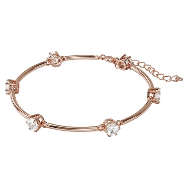 Swarovski Constella Bangle, white, pink gold plated - 5609711