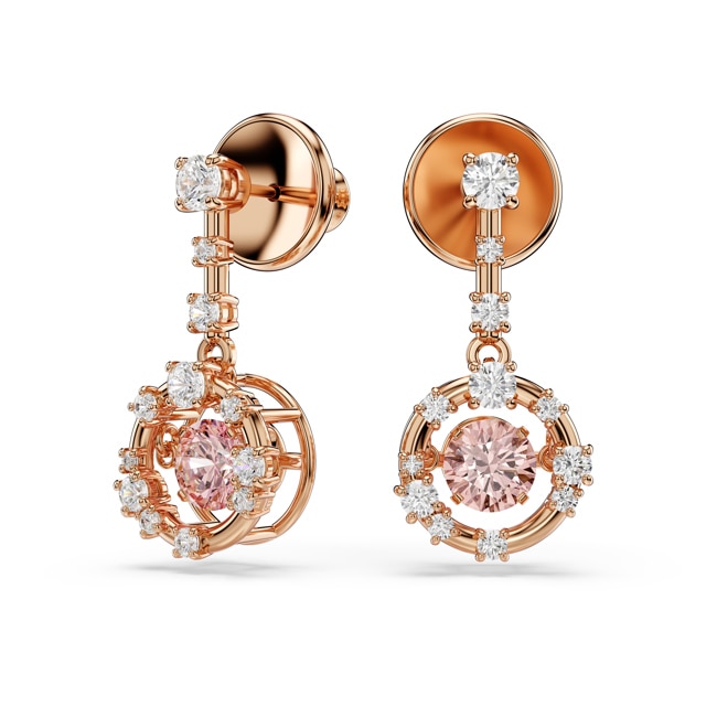 Swarovski Constella Drop Earrings Dancing Stone Pink rose gold-plated - 5744239
