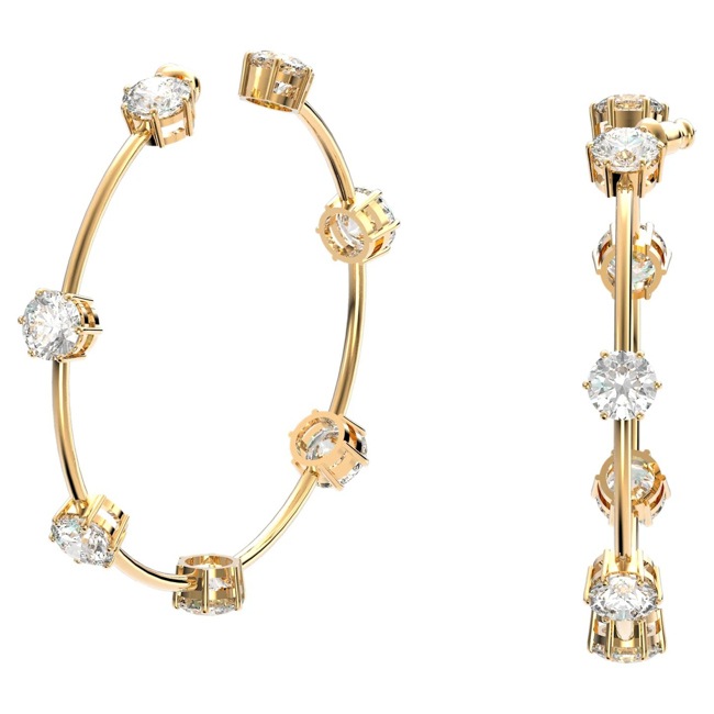 Swarovski Collection II Constella Creolen, white, gold plated - 5622722