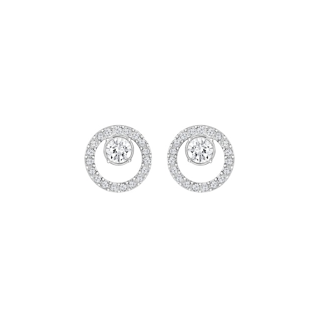 Swarovski Boucles d'oreilles Creativity Circle, blanc, métal rhodié - 5201707