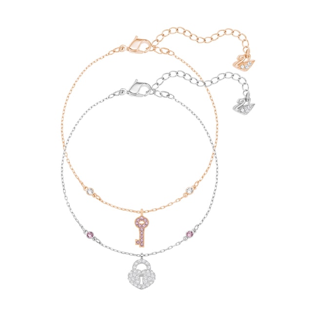Swarovski Crystal Wishes Key Armband Set, Metallmix - 5529346