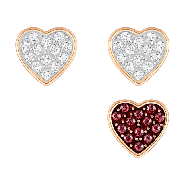 Swarovski Crystal Wishes Ohrstecker Set, rosé vergoldet - 5529347