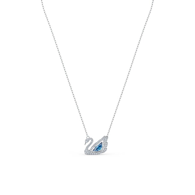 Swarovski Collier Dancing Swan, bleu, métal rhodié - 5533397