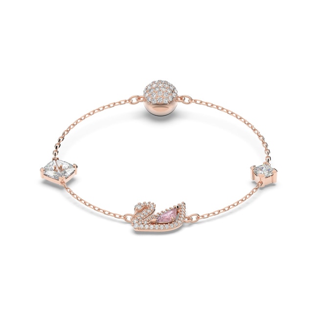 Swarovski Dazzling Swan Armband, mehrfarbig, rosé vergoldet - M5485877
