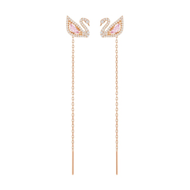 Swarovski Dazzling Swan Ohrstecker, mehrfarbig, rosé vergoldet - 5469990