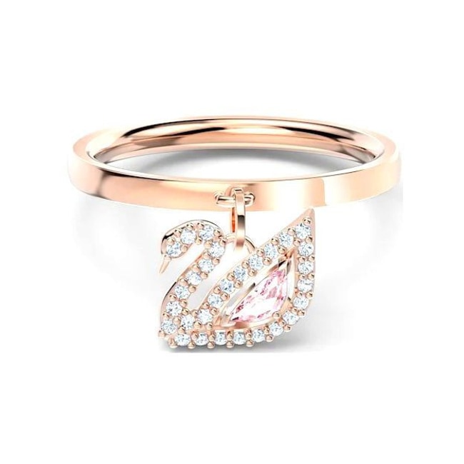 Swarovski Dazzling Swan Ring, rosa, rosé vergoldet - M5549307