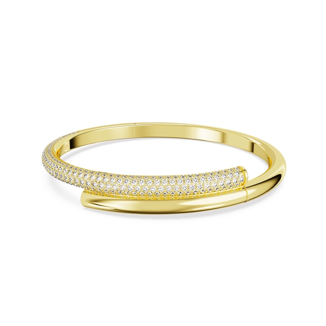 Swarovski Dextera Armreif, Magnetischer Verschluss, Weiss, Goldlegierungsschicht - M5669498