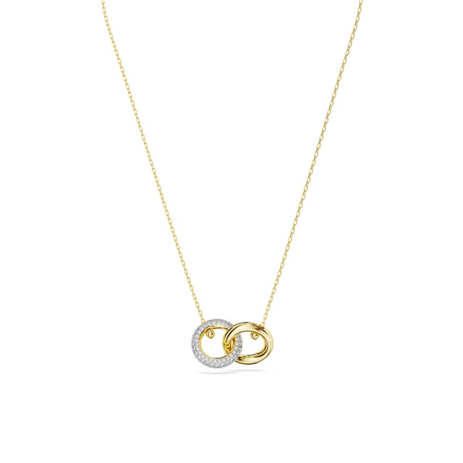 Swarovski Dextera Collier, Verschlungener Reif, Weiss, Goldlegierungsschicht - 5668820