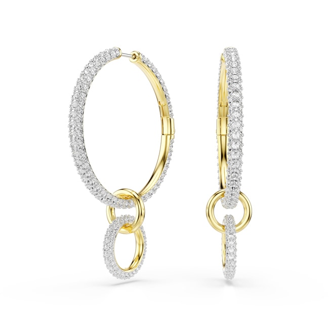 Swarovski Dextera Kreolen Rund Weiss vergoldet - 5738201