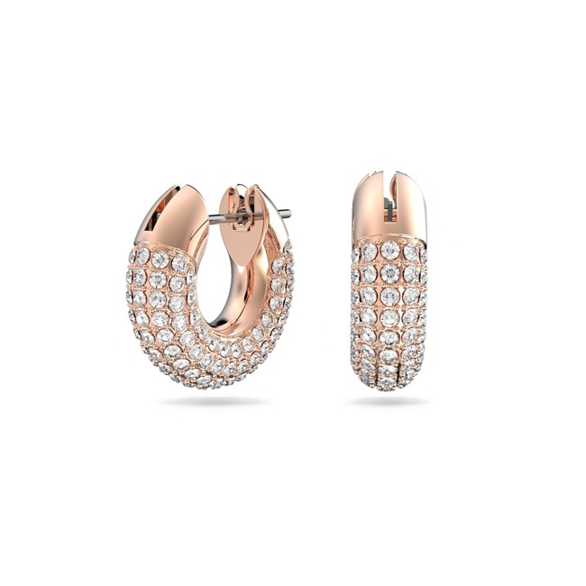 Swarovski Créoles Dextera, Blanc, Métal doré rosé - 5636531