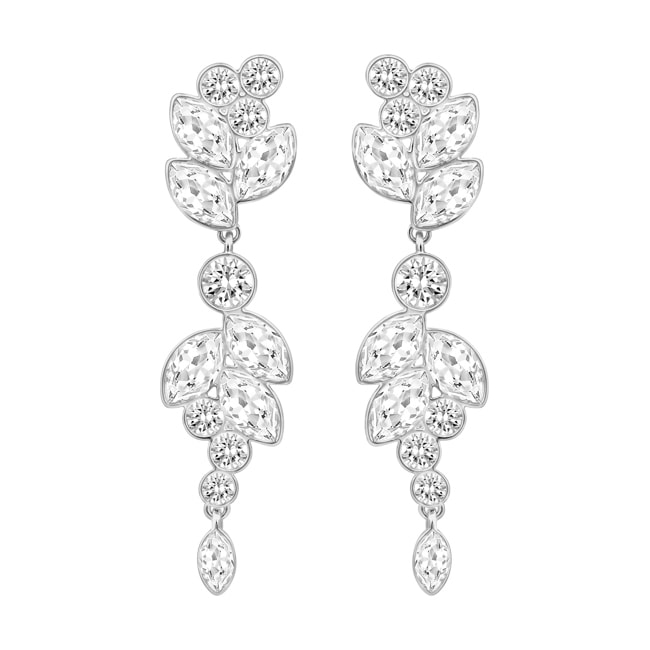 Swarovski Diapason earrings, white, rhodium plated - 5528452