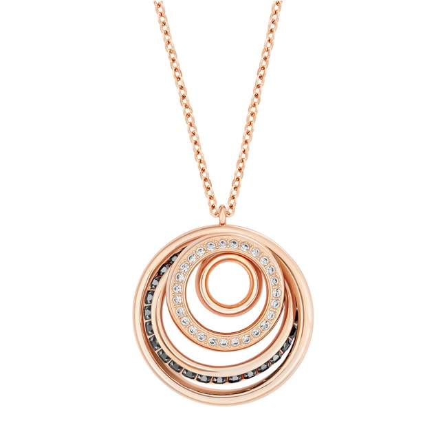 Swarovski Dynamic Halskette, schwarz, rosé vergoldet - 5529579
