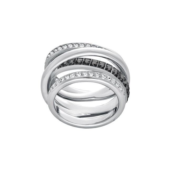 Swarovski Dynamic Ring, grau, rhodiniert