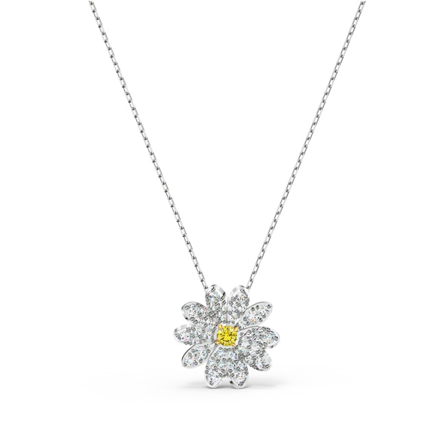 Swarovski Eternal Flower Halskette, gelb, rhodiniert - 5512662