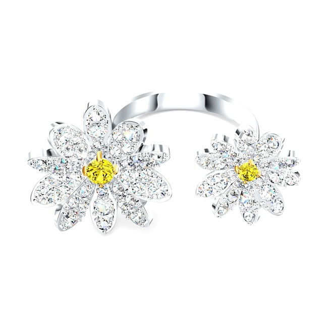 Swarovski Bague Eternal Flower, jaune, métal rhodié - M5534940
