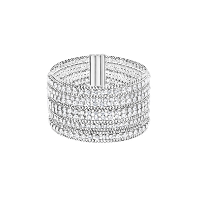 Swarovski Fit breites bracelet, white, Stainless steel - 5421826