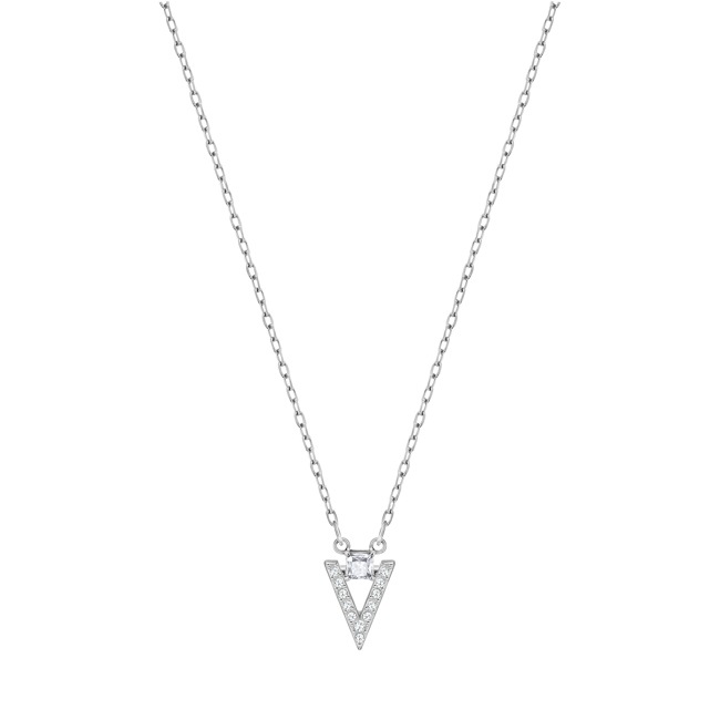 Swarovski Funk necklace, white, rhodium plated - 5528933
