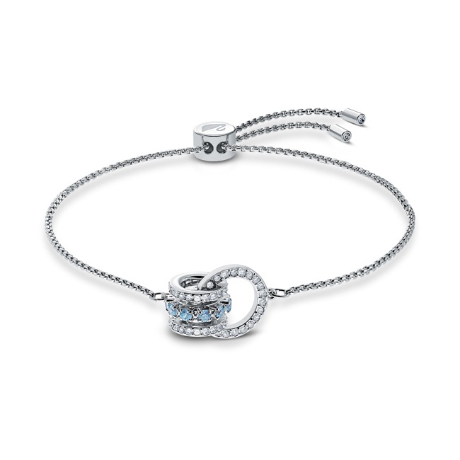 Swarovski Further bracelet, blue, rhodium plated - 5537123