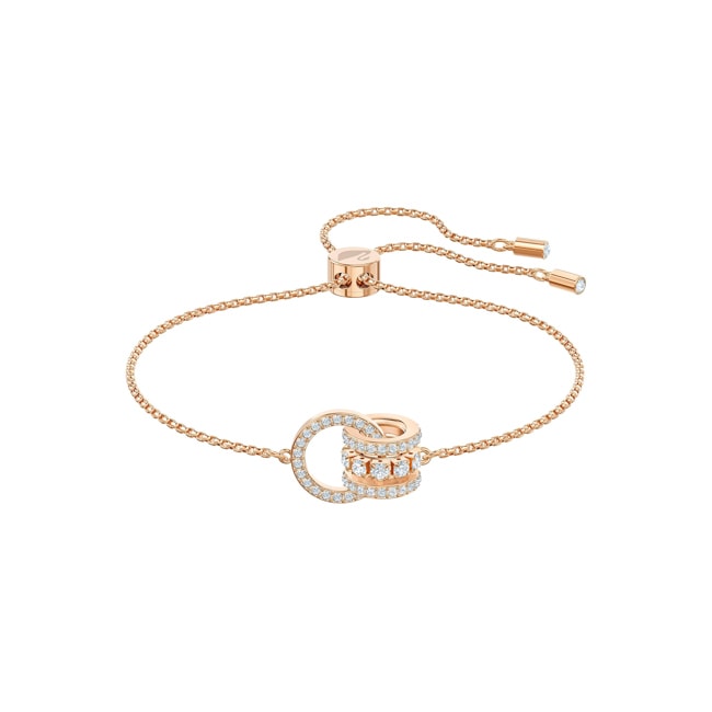 Swarovski Bracelet Further, blanc, métal doré rose - 5501092