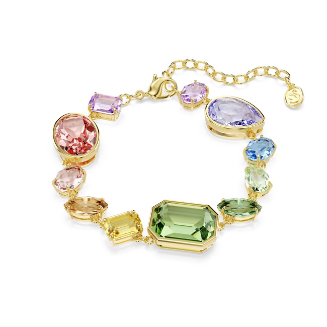Swarovski Gema Bracelet Mixed cuts Multicolored gold-plated - 5737453