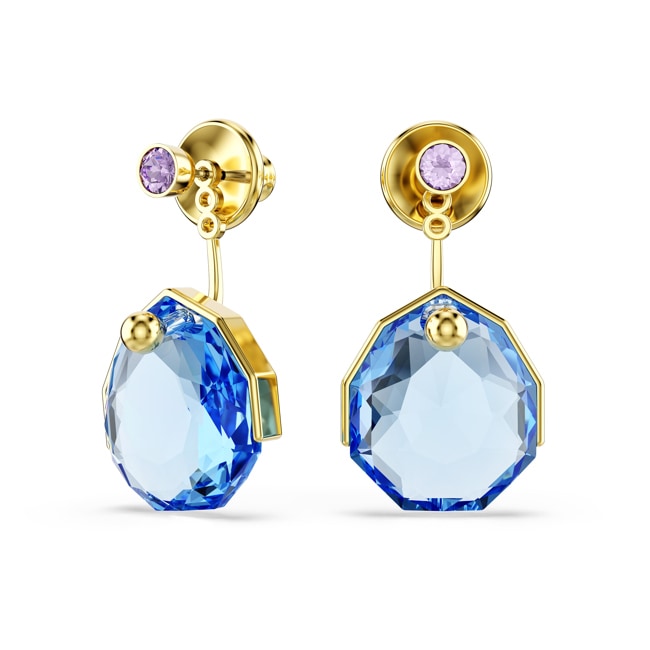 Swarovski Gema Earring Jackets Blue gold-plated - 5737449