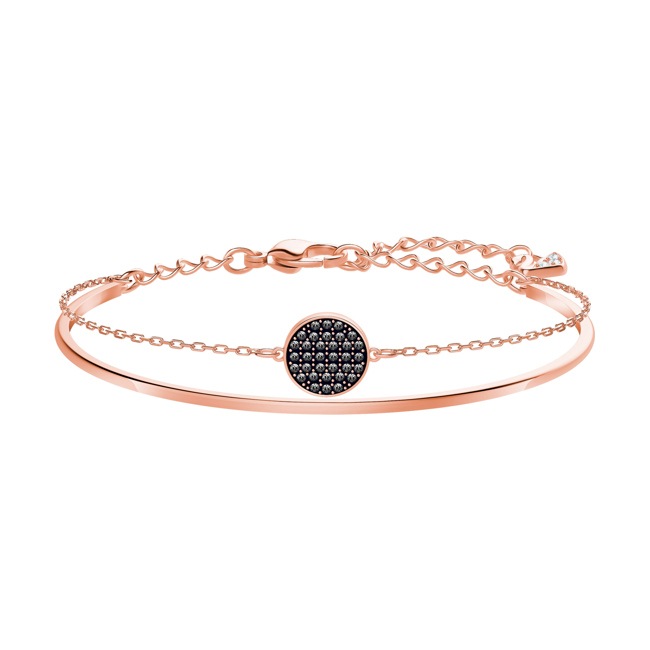 Swarovski Ginger Bangle, grey, pink gold plated - 5389046