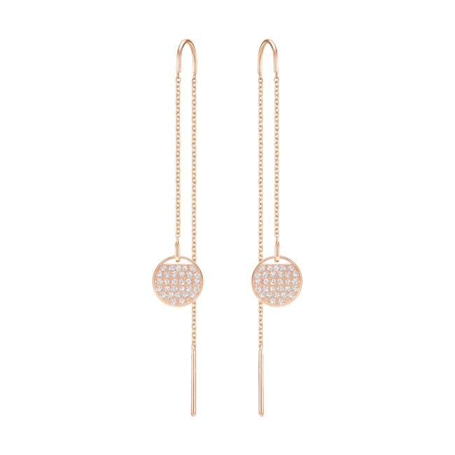 Swarovski Ginger Ohrhänger, weiss, rosé vergoldet - 5253285