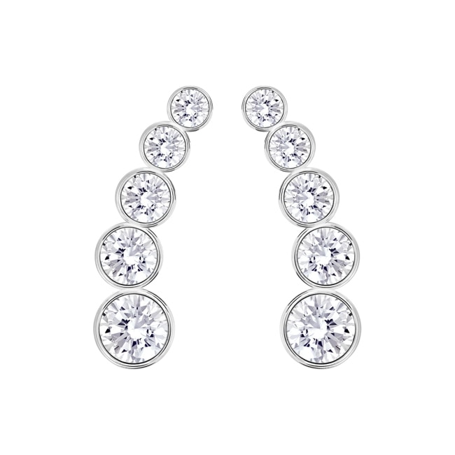 Swarovski Harley Earlobe Ohrringe, weiss, rhodiniert - 5528502