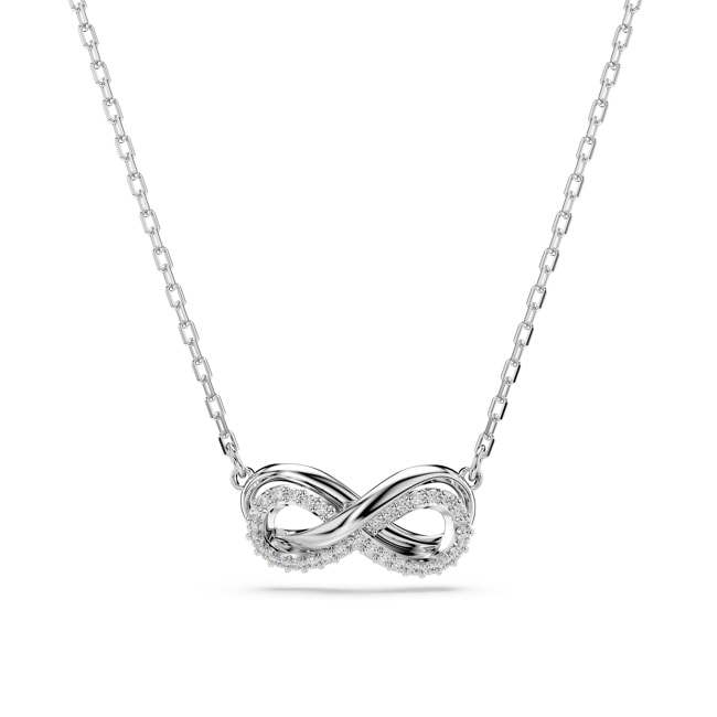 Swarovski Hyperbola Collier Pavé, Unendlichkeit, Weiss, Rhodiniert - 5687265