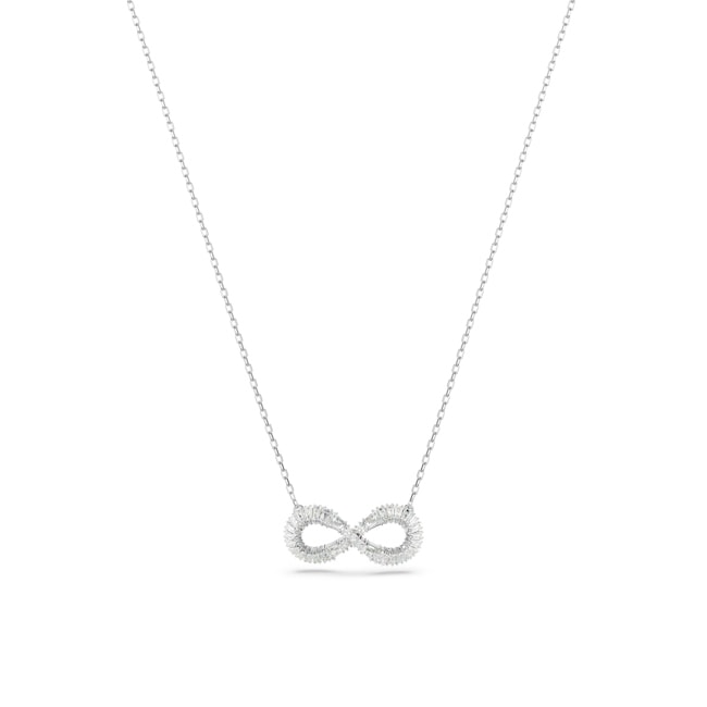 Swarovski Hyperbola Collier Unendlichkeit, Weiss, Rhodiniert - 5679434