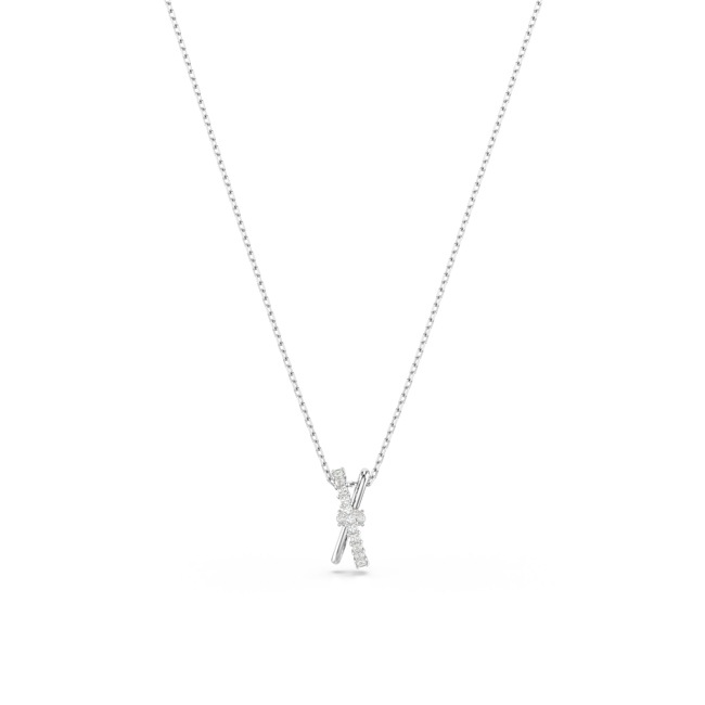 Swarovski Hyperbola Collier, Verschiedene Schliffe, Twist, Weiss, Rhodiniert - 5689723