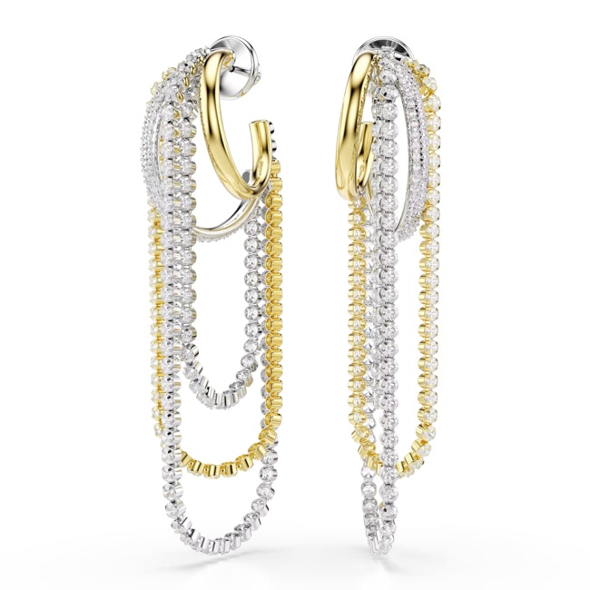 Swarovski Hyperbola Drop Earrings White Two-tone - 5749368